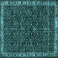 thumbnail image 1 of Ahgly Company Indoor Square Persian Light Blue Bohemian Area Rugs, 3' Square, 1 of 4
