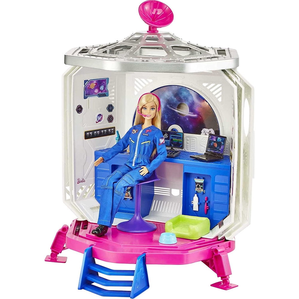 Barbie Astronaut Space Discovery  Work Station Playset With Puppy