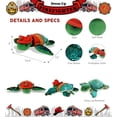 thumbnail image 3 of DolliBu Sea Turtle Firefighter Stuffed Animal - Space Sequin Turtle Fireman Toy with Red Fireman Costume Outfit and Fireman Hat, Cute Stuffed Animal Fire Fighter Doll Plush Toy for Kids - 13 Inch, 3 of 7