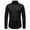 Black Sweatshirt fot Men, variant on safuny Men's Slim Dress Shirt Long Sleeve Button Down Embroidered Casual Top Black L
