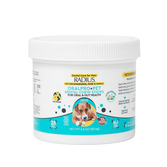 Radius OralPro Dental Chew Sticks for Pets, 28 Count - Oral and Gut Health