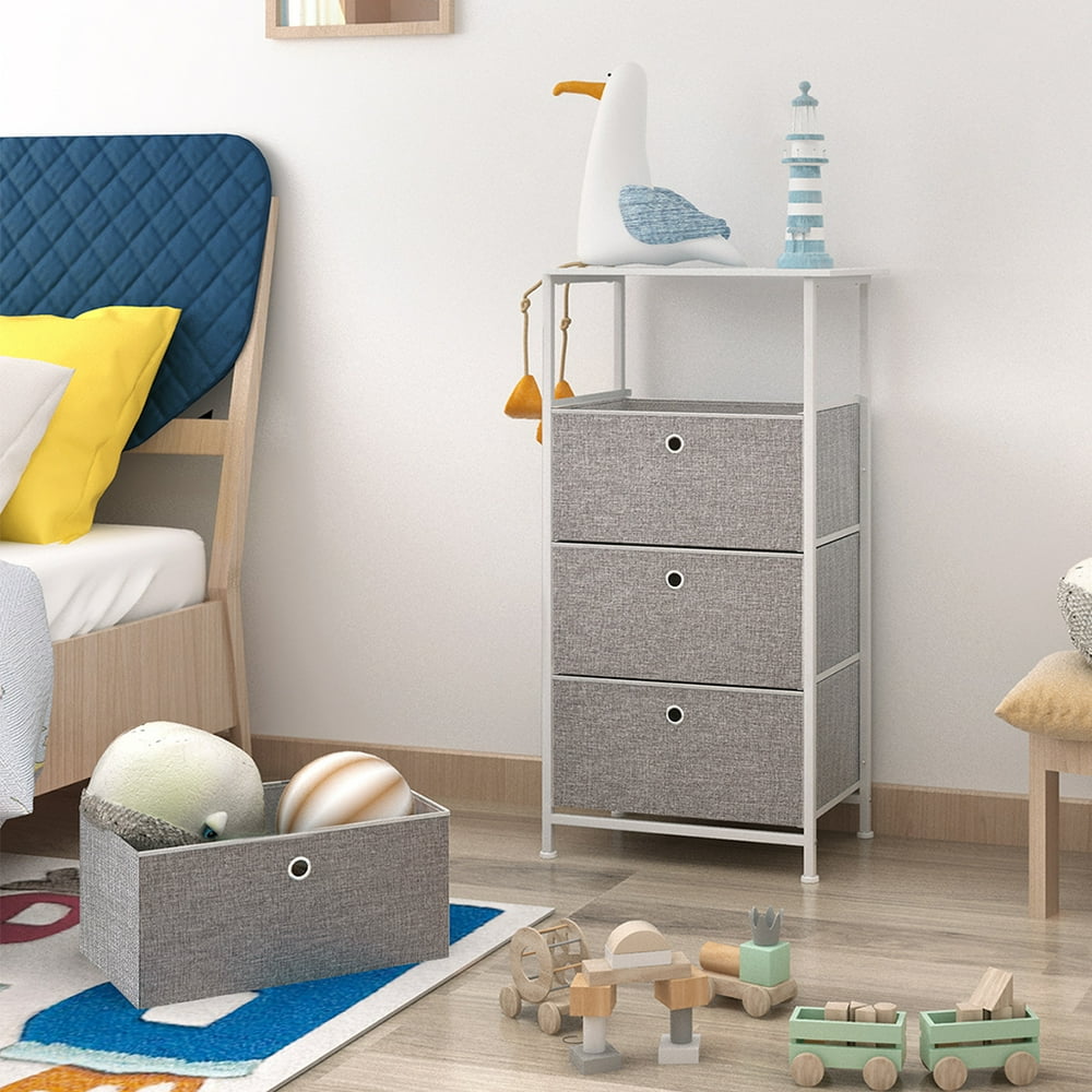 Dresser Organizer with 4 Drawers, Fabric Dresser Tower for Bedroom