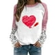 thumbnail image 1 of Gibobby Divertidas Sudaderas Sudadera casual de manga larga con cuello redondo y estampado de amor del día de San Valentín para mujer (estilo 2)(Rojo, M), 1 of 4