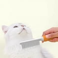 thumbnail image 2 of Peine para mascotas, peine de agujas largas y cortas, productos de limpieza para el aseo de perros, peine de acero inoxidable para pelo de perro, peine para quitar pelo de gato, 2 of 7