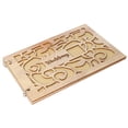 thumbnail image 1 of Coofit Wedding Guest Book Rustic Hollow-out Wooden Party Guest Book Guest Sign in Book, 1 of 7