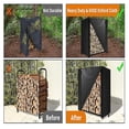 thumbnail image 5 of Outdoor Log Rack Cover 600d Heavy Duty Waterproof Weatherproof Firewood Cover With Openable Front Flap,122*61*107cm, 5 of 5