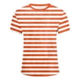 thumbnail image 3 of WOYY Girls Striped Short Sleeve T Shirt Casual Unisex Comfortable Crew Neck Tee, Sizes 2-15, 3 of 3