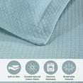 thumbnail image 2 of Superior Solitaire Cotton Decorative Bedspread and Sham Set, Full, Aqua, 2 of 10