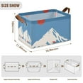 thumbnail image 7 of Yayeee Foldable Storage Basket for Shelves with Handles Waterproof Cloth Bins, Snow Mountain, 7 of 7
