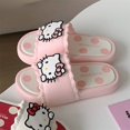 thumbnail image 2 of Hello Kitty Sanrio Kuromi Stitch zapatillas frías suaves y bonitas, cómodas zapatillas antideslizantes para uso doméstico, zapatillas para padres e hijos, regalos para niñas, 2 of 5