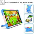 thumbnail image 3 of Kids Case for Samsung Galaxy Tab A7 Lite 8.7 inch 2021 Tablet with PET Screen Protector, Dteck 360 Degree Swivel Handle Grip Stand Heavy Rugged Shockproof Case for Samsung SM-T220/T225,Colorful Blue, 3 of 9