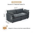 thumbnail image 2 of Betisef Modular Sectional Sofa W/ Deep Seat,Freely Combined Comfy Corduroy Couch,Arm Chair W/ Pillows for Living Room, Apartment, Studio, Office,2-seat Oversized Sofa Gray, 2 of 7