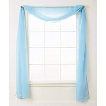 Elegant Comfort Luxury Sheer Curtains, Window Treatment Curtain Panels with Rod Pocket for Kitchen, Bedroom and Living Room (55 x 216-inches Long)