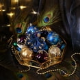 thumbnail image 5 of Valery Madelyn 90ct Christmas Ornaments Set, Peacock Green Purple Blue Shatterproof Ornaments for Holiday Party Decor, 5 of 8