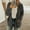 Dark Gray, variant on Women's Cardigan Sweaters Plus Size 2024 Fall Casual Loose Fit Long Sleeve Buttons Warm Knit Sweaters Cardigan Coat With Pockets Black XXXXXL