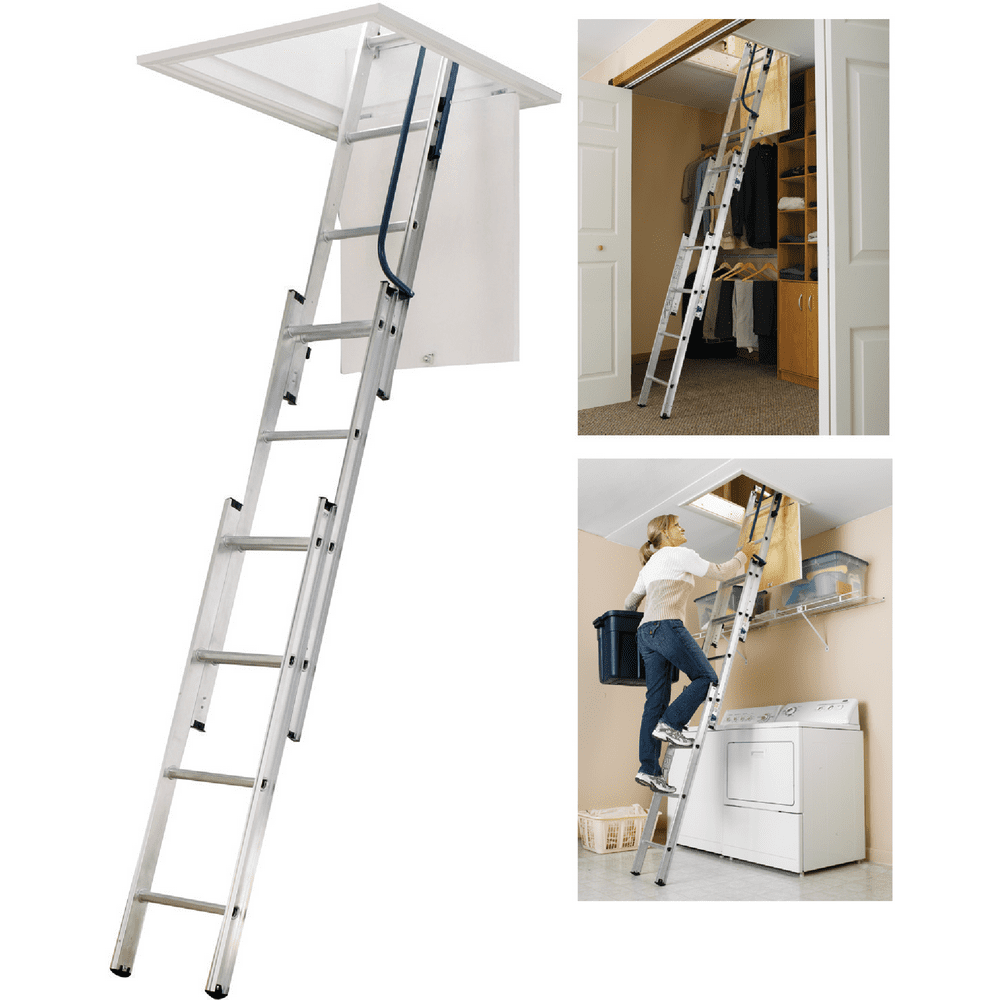 Werner AA1510 7 ft. 9 ft. Compact Attic Ladder (24 in. x 18 in