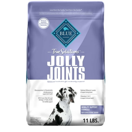 Blue Buffalo True Solutions Jolly Joints Mobility Support Chicken Dry Dog Food for Adult Dogs, Whole Grain, 11 lb. Bag