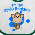 thumbnail image 4 of Inktastic I'm the Little Brother with Cute Monkey Boys Baby Bib, 4 of 4
