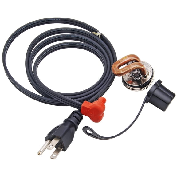 JEGS 51120 1 1/2 in. Core Plug Block Heater 600 Watts @ 12.5A @ 120VAC Installs