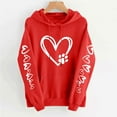 thumbnail image 2 of Red Outfits for Teen Girls Fall Winter Long Sleeve Lover Graphic Happy Gift Valentines Day Hood Outfit Sweatshirt Womens 2026 L, 2 of 5