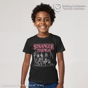 Netflix Boy's Stranger Things Title Logo Faded Graphic T-Shirt