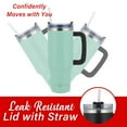 thumbnail image 3 of Brentwood Geojug 40-Oz. Insulated Stainless Steel Tumbler Cup with Handle, Lid, and Straw, Black (Blue), CMB-1200BL, 3 of 3