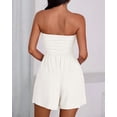 thumbnail image 6 of BTFBM Womens Romper Spring Summer Strapless Tube Tops Beach Vacation Clothes Boho Loose Shorts Jumpsuits Pockets, 6 of 9