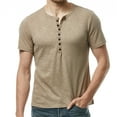 thumbnail image 1 of Birdeem Men Casual Solid Fashion Pullover Round Neck Short Sleeve T Shirt Blouse, 1 of 12