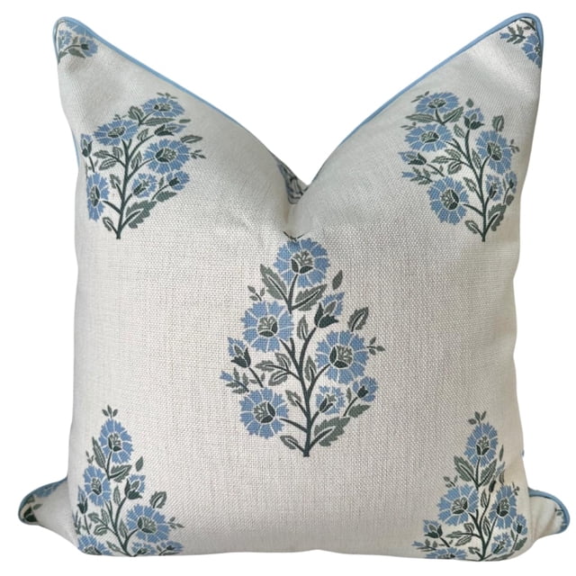 Funda de almohada Jillien Harbor The Camille Floral Soft Blue
