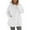White, variant on Women's Round Neck Hoodie with Pocket Oversized Casual Fit S