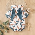 thumbnail image 6 of Baby Boys Girls Clothes 12 to 18 Months Easter Bunny Rompers Short Sleeve Cute Rabbit Prints Bodysuit Casual Hooded Breathable Cotton Pullover Tops Z02-White 3-6 Months, 6 of 6