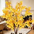 thumbnail image 6 of Artificial Yellow Branches Fall Leaf Stems For Vase Decor Wedding Centerpiece Seasonal Home Decoration, 6 of 7