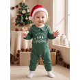 thumbnail image 5 of Cjfdfy Newborn Baby Boy Girl Christmas Outfits My First Christmas Embroidery Long Sleeve Waffle Knit Romper And Hat 2Pcs Infant Cute Christmas Tree Fall Winter Outfit 0-18M, 5 of 9
