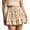 Beige, variant on GJSYRH Shorts for Women Ruffled Tiered Pleated Mini Skirts Boho High Waist Flowy Comfy Tennis Golf Skorts Brown M