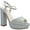 Silver/Glitter, variant on Dyeables Womens Whittia Glitter Open Toe Evening Heels Silver 9 Medium (B,M)