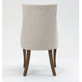 thumbnail image 4 of Set of 6 Upholstered Dining Chairs with Upholstered Strip Back, Linen Fabric Side Dining Room Chairs , Living Room Chairs for Home Kitchen Dining Room Resturant (Cream), 4 of 8