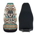 thumbnail image 4 of Uorisanigo Car Seat Covers, Universal 2 Piece Dreamcatcher Wolf Aztec High Back Front Car Seat Protectors for Cars, Soft Flurry Automotive Seats Covers for Most Vehicles SUV Pick-up Truck, 4 of 7