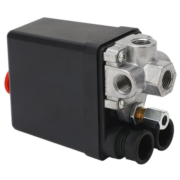 Interruptor De Presión Del Compresor De Aire De 4 Puertos, Interruptor De Presión Del Compresor De Aire De 6 A 8 Kg 4 Puertos Fácil De Instalar 20 A CA 240 V Para Herramientas