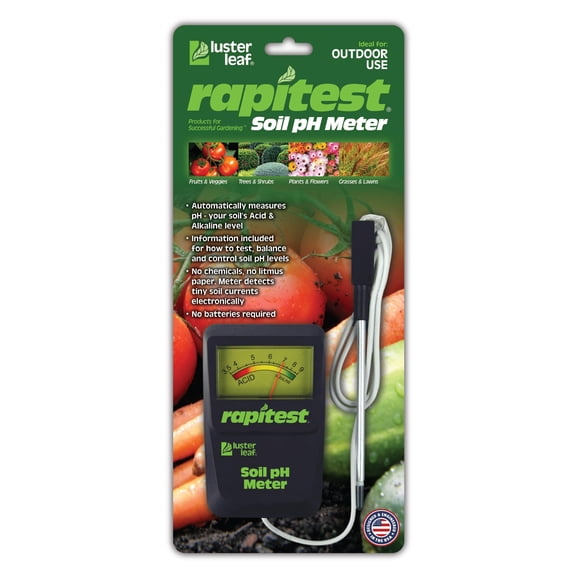Medidor de pH del suelo Luster Leaf Rapitest 1840 para uso exterior