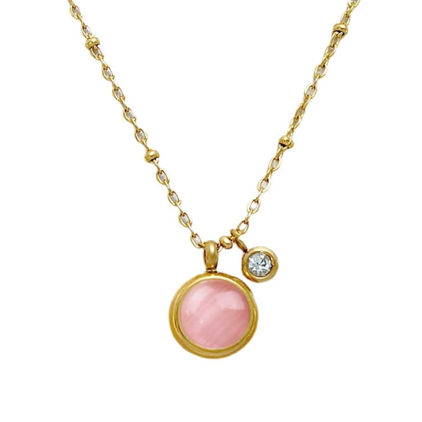 LUVCLS Collar de ojo de gato de la suerte para mujer Cadena de acero de titanio multifuncional Nuevo S7