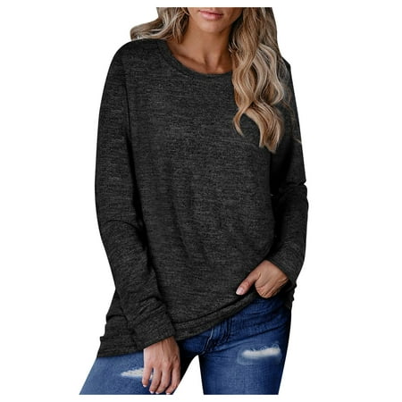 

Pianpianzi Loose Fitting Pajamas Women Women s Cotton Tees Chicken T Shirt Men Women s Solid Color Stitching Knotted Pullover O-Neck Long Sleeve Top Blouse