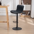 thumbnail image 1 of Kidol&Shellder Bar Stools 1 Pcs Black Adjustable Swivel High Back Counter Stools with Soft Cushion, 1 of 8