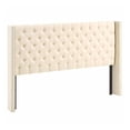 thumbnail image 7 of King Headboard, Adjustable Height Diamond Tufted - W84.1 x H54.33-60.24 x D8.27 in, Cream Linen Upholstered, Bedroom Decor, 7 of 7
