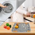 thumbnail image 3 of Yayeee Dish Drying Mat for Kitchen Counter 16" x 18" Microfiber Super Absorbent Coffee Decorative Pad, Gray Halloween Dancing, 3 of 9