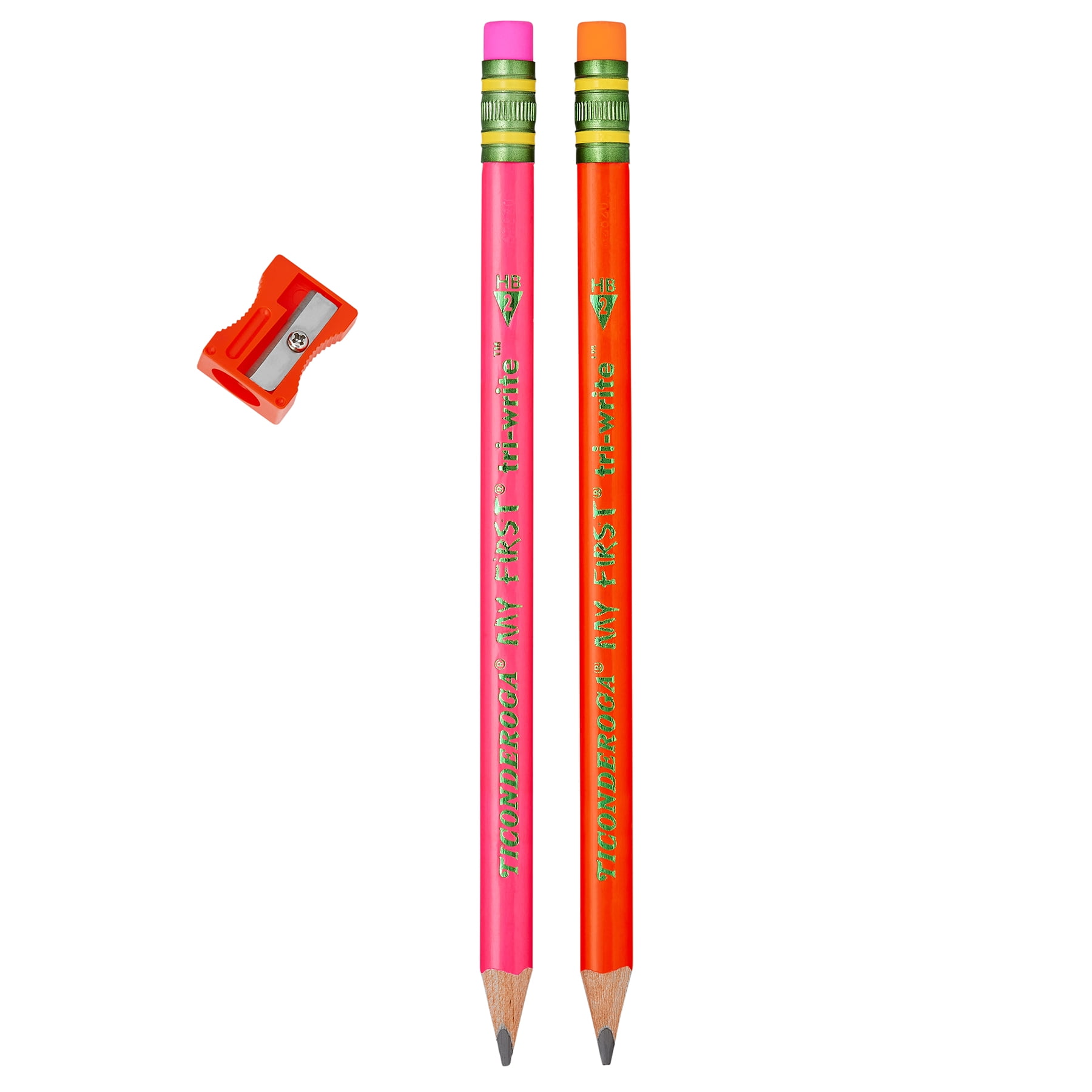 Ticonderoga My First Tri-Write Wood-Cased Pencils, Neon Assorted, 2 Per Pack, 12 Packs