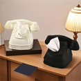 thumbnail image 4 of RYUJNDK Vintage Telephone Design Tissue Box Portable PVC Telephone Styles Tissue Box for Modern Homes and Office Decoration, 4 of 15