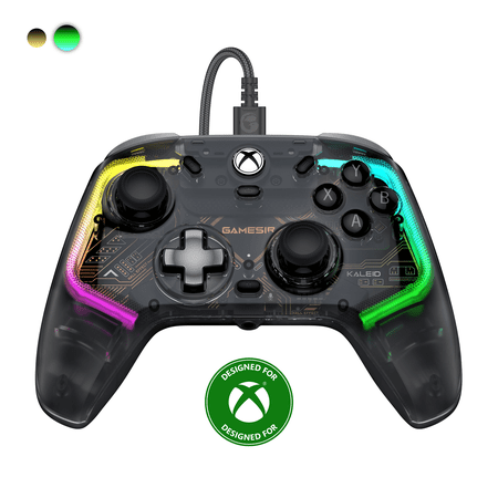 GameSir Kaleid Wired Controller for Xbox Series X|S, Xbox One,Windows 10/11 & Steam, Plug and Play Gaming Gamepad, Transparent Video Game Controller with Hall Effect Joysticks/Hall Trigger