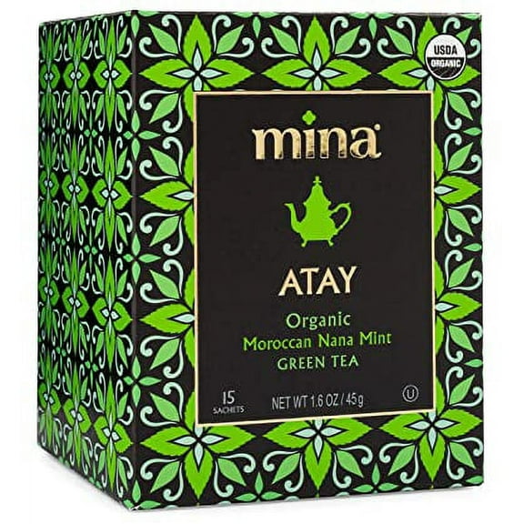 Mina Organic Atay Moroccan Nana Mint Green Tea, 15 ct.