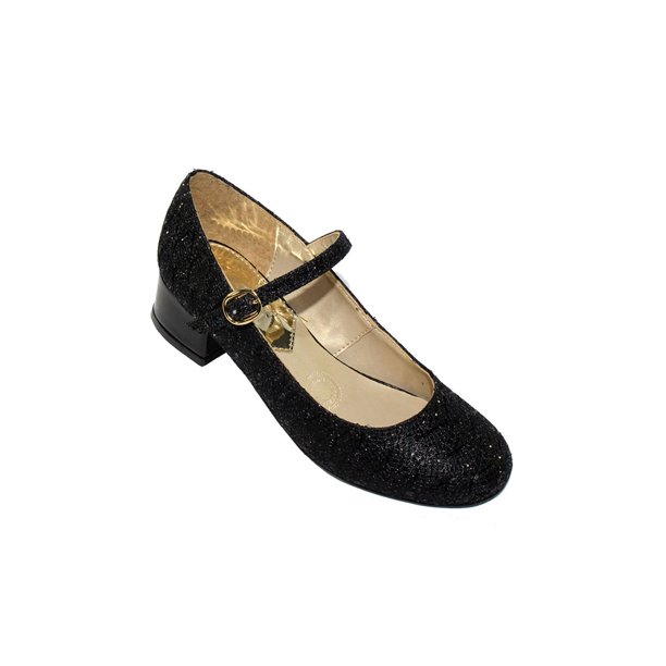 ZAPATILLAS TACONES VESTIR LEON NIÑA NEGRO GLITTER 464 Leon 464p