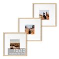 thumbnail image 1 of Haus And Hues Marcos De Fotos De Madera De Roble Maciza De 10 X 10 Mate A 5 X 5, Juego De 3 – Juego De Marcos Minimalistas De 10 X 10, Marcos De Fotos De 10 X 10, 3 Marcos De Fotos Para Carteles (Marc, 1 of 1